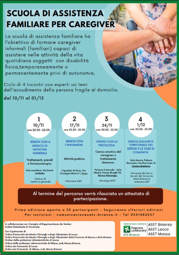 SCUOLA DI ASSISTENZA FAMILIARE PER CAREGIVER