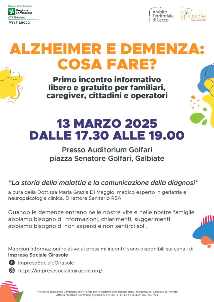 ALZHEIMER E DEMENZA: COSA FARE?