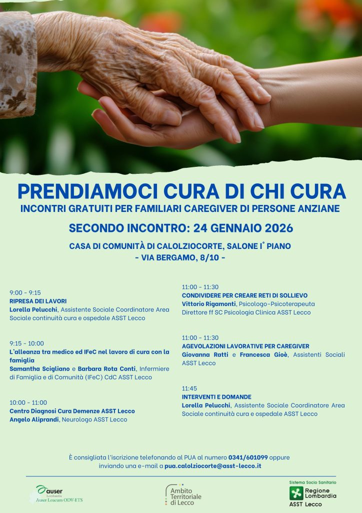 Prendiamoci cura di chi cura - Gennaio 2026